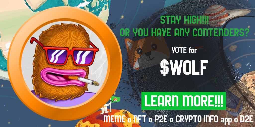 DuggeeDose's tweet photo. Round 1

@wolftokeneth

CMC https://t.co/MWZTvK4WQe

So you’ve all heard about Pepe. But have you heard about his best friend Land Wolf? Land Wolf cares for all of his friends, and help them all have an awesome paaarty to the moon! Can $WOLF do that?!!! https://t.co/dicJrLUTb0