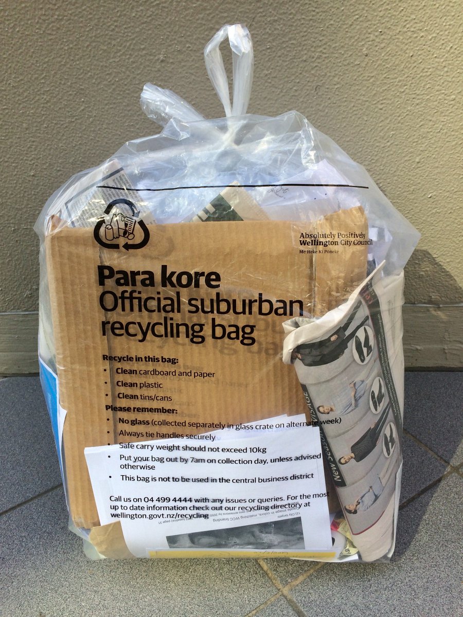 Wellington City Council on Twitter "Our free annual recycling bag deliveries are now complete
