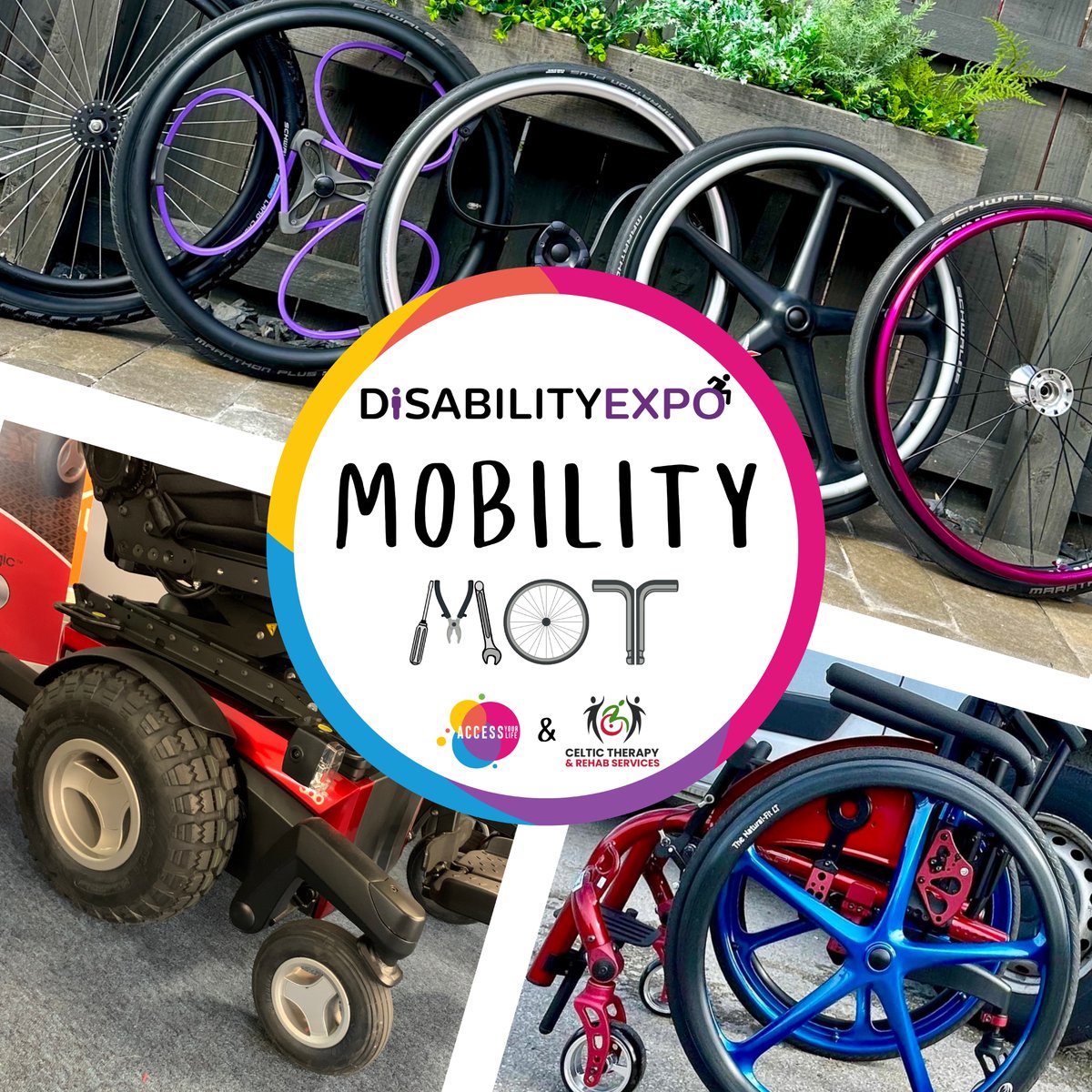 accessyourlife's tweet photo. Are your tyres looking a bit worn, but you arenโt sure if they need replacing? Come and get a FREE Mobility MOT at the @DisabilityExpo_! Limited wheel-up slots will be available, so we recommend pre-booking an appointment! ๐งโฌ๏ธ๐ช#AYL #MobilityMOT
https://t.co/APqQRq6Bzb https://t.co/4kJBRmg15j
