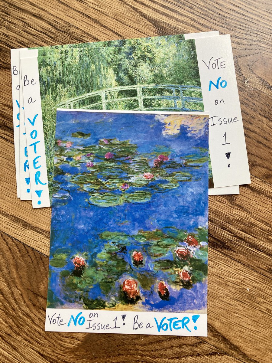 Monet cards going to Ohio voters — don’t let the GOP take away your right to majority rule! #PostcardsToVoters