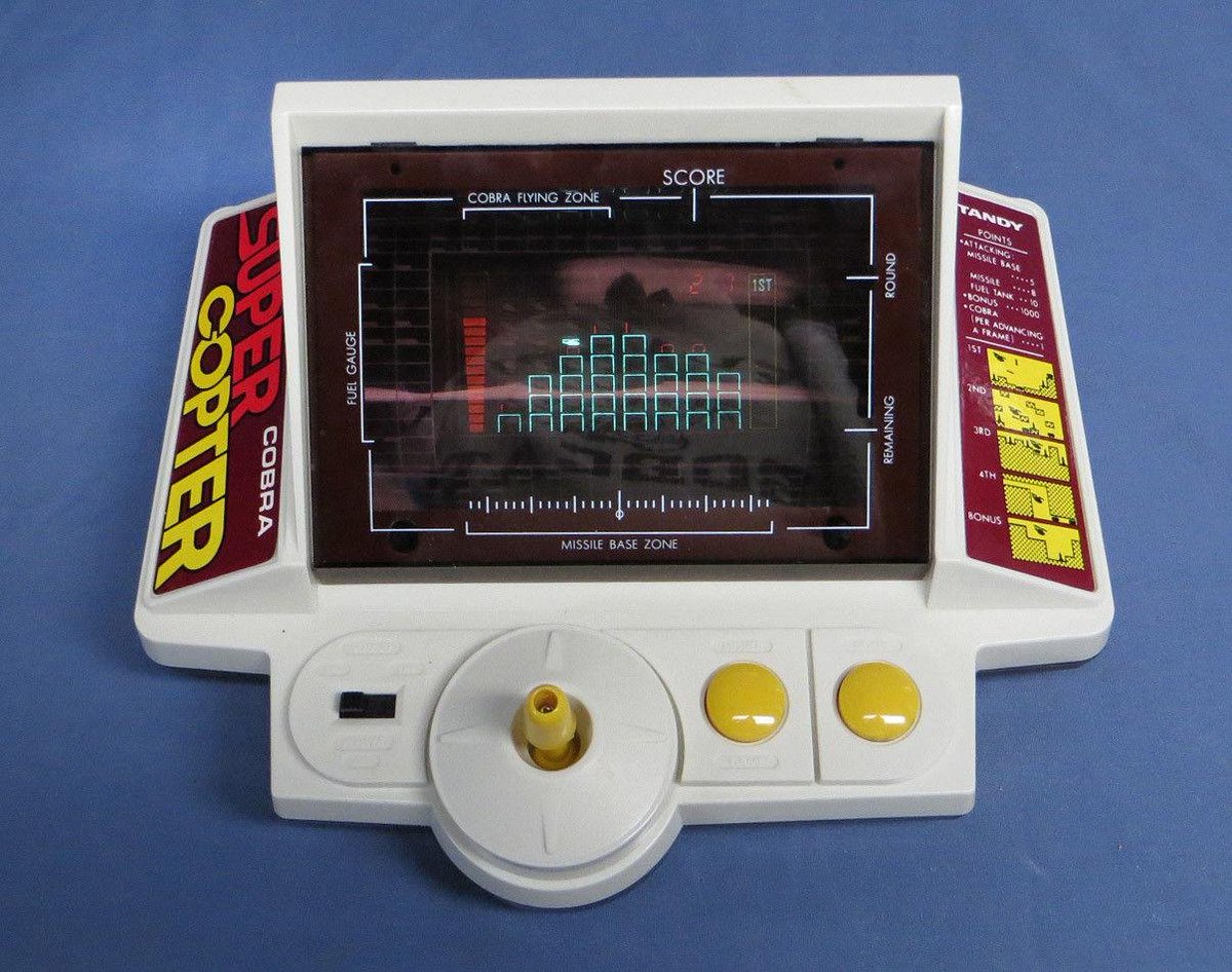 silverbox's tweet image. Super Cobra was a horizontally scrolling shooter developed by Konami, originally released as an arcade video game in 1981. The player controlled a helicopter through tight caverns, with the slightest misstep resulting in the loss of a life.