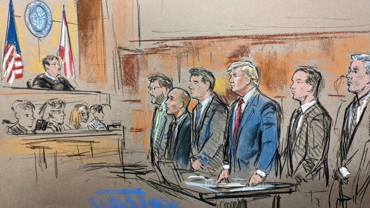 ElizabethHCons1's tweet photo. Ari Melber (MSNBC) is reporting trump does NOT want these just released Miami sketch artist drawings of orange twerp to be shared. So I won't and neither should u unless u want to.

#TrumpArraignment #TrumpArrest #ONEV1 #DemVoice1 https://t.co/JCePg7yOqT