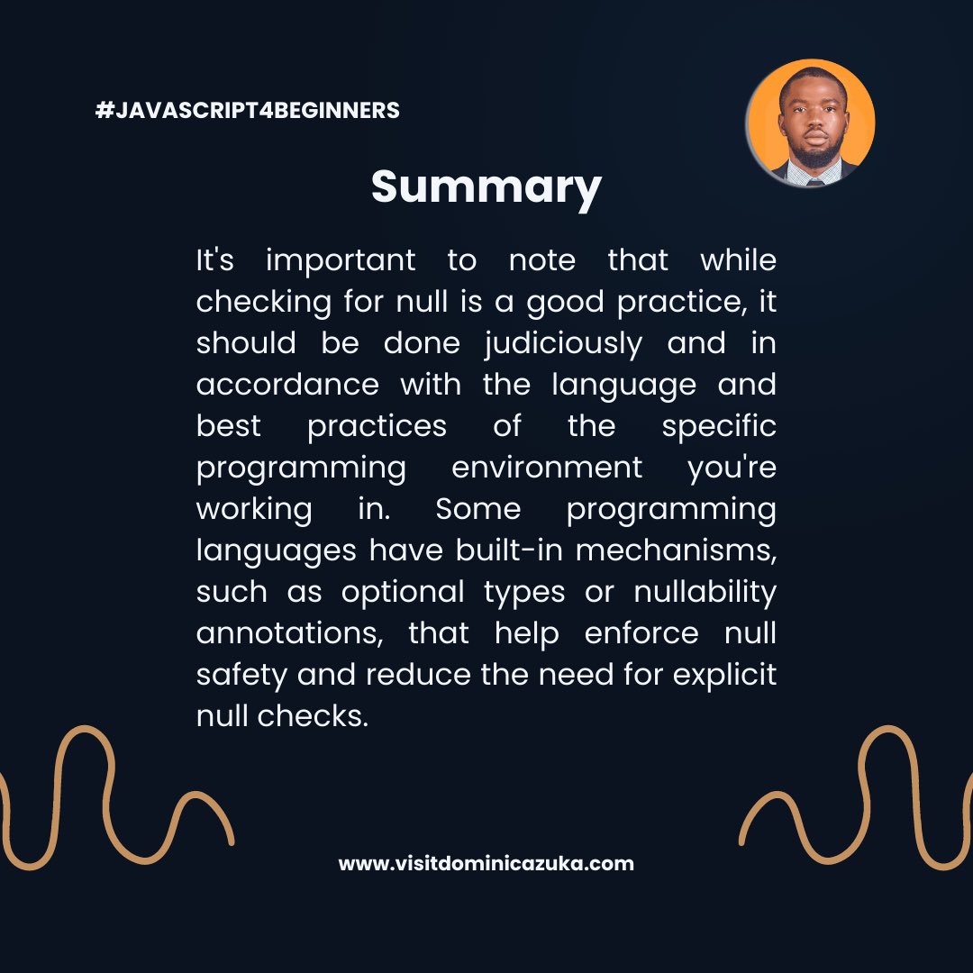 Embrace null checking for a more robust, reliable, and error-free codebase! 💪🚀
#ProgrammingTips #CodingBestPractices #NullChecking #CodeReliability #Debugging #DataIntegrity