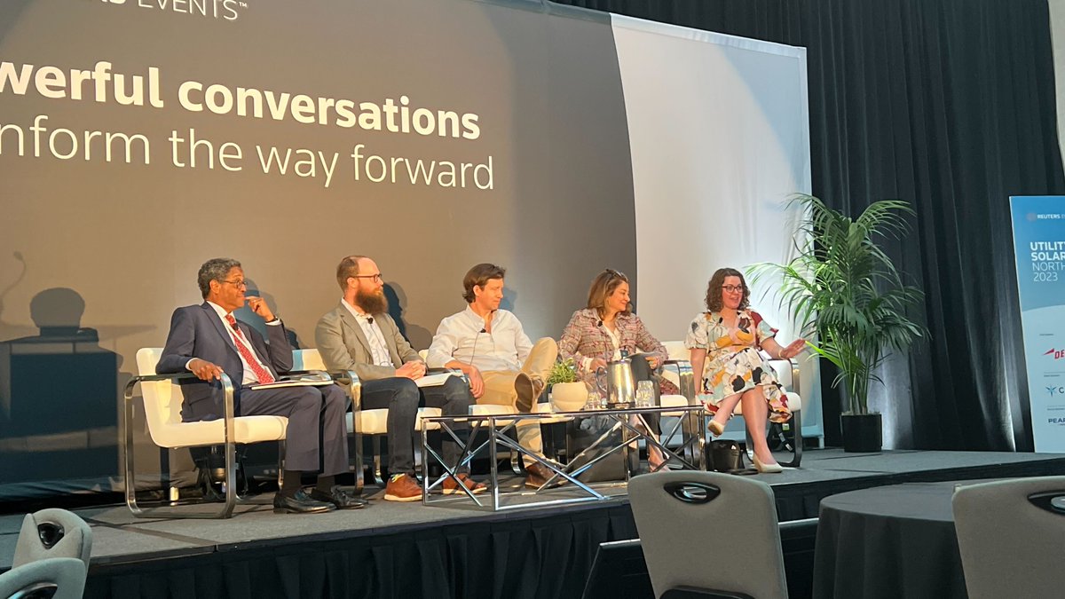 Today's <a href="/reutersevents/">Reuters Events</a> Utility Scale Solar &amp; Wind Conference  was a great success! Guzman's own Robin Lunt (far right) joined for the Negotiating Valuable Power Purchase Agreements panel.
#usswna2023 #renewableenergy #solarenergy #windenergy