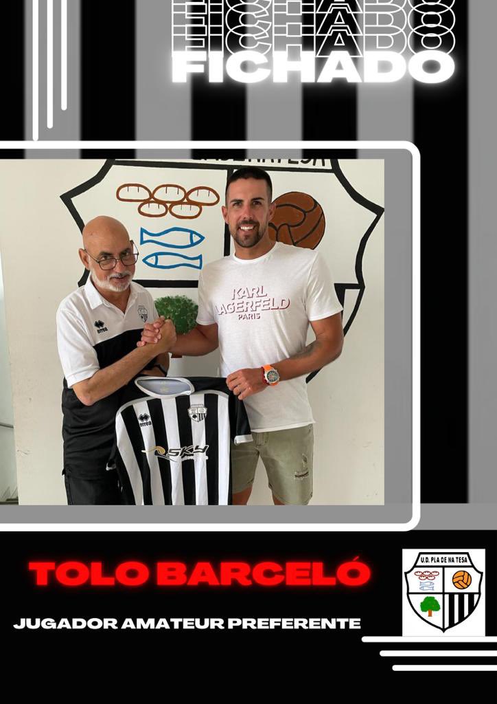 UD_PladeNaTesa's tweet photo. NOTICIA 💣💣💣💣💣
FICHAJE 🤍🖤
Estamos contentos de presentaros el primer fichaje para la temporada 23/24 del @u.d.pladenatesa  se trata de @ToloBRamis .
La llegada de @ToloBRamis refuerza nuestra 🥅 para esta temporada que viene.
Darte las gracias por subirte a nuestro barco . https://t.co/mklv9HpSoM