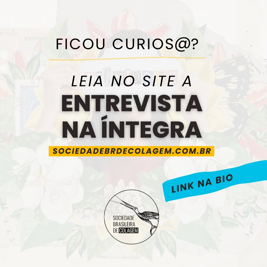 sbrdecolagem's tweet photo. Hoje temos mais uma entrevista!

Dessa vez, com a colagista que ilustrou nosso mês de março no Calendário SBC 2023, a super talentosa e belíssima @jazzcolagem 💛

Para ver a entrevista completa acesse nosso site!

https://t.co/JweMuT4EWy https://t.co/SIl2VXvXnN