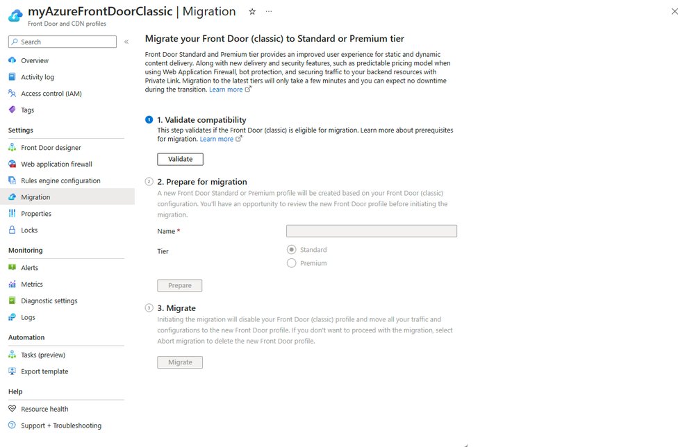 MSTCommunity's tweet image. Check out general availability of both Managed Identity for #AzureFrontDoor retrieval of your own certificate from #AzureKeyVault and upgrade your tier from standard to premium with this release! msft.it/6014gl3Vi