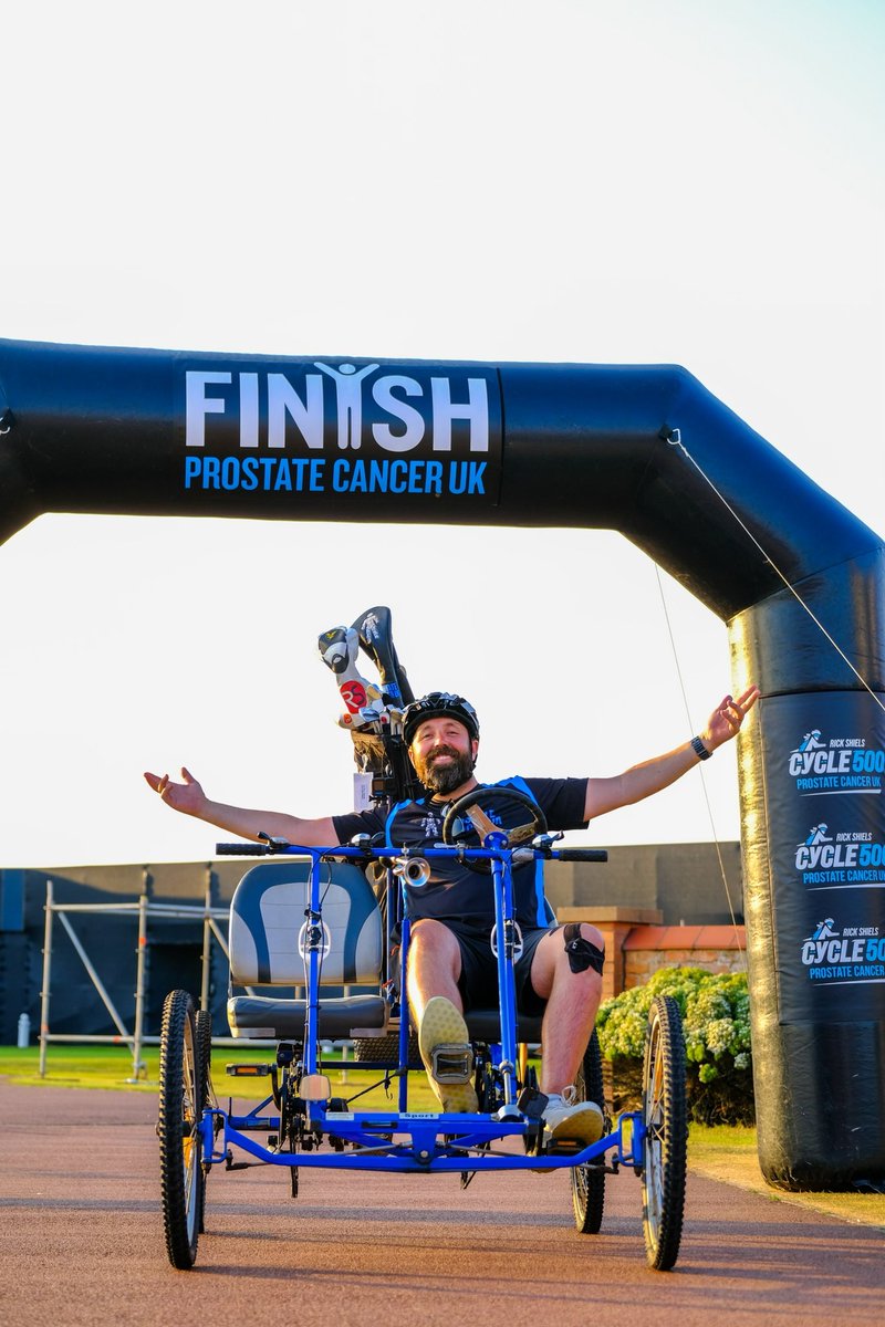 RickShielsPGA's tweet photo. WHAT A JOURNEY! 🚴 

St Andrews ➡️ Royal Liverpool - completed it ✅

THANK YOU all so much! £50,000 raised (so far) for @prostatecanceruk 

Without question the hardest challenge I have ever done! 

If you can donate it’ll be really appreciated! Thank you https://t.co/m61VZ8IRHu