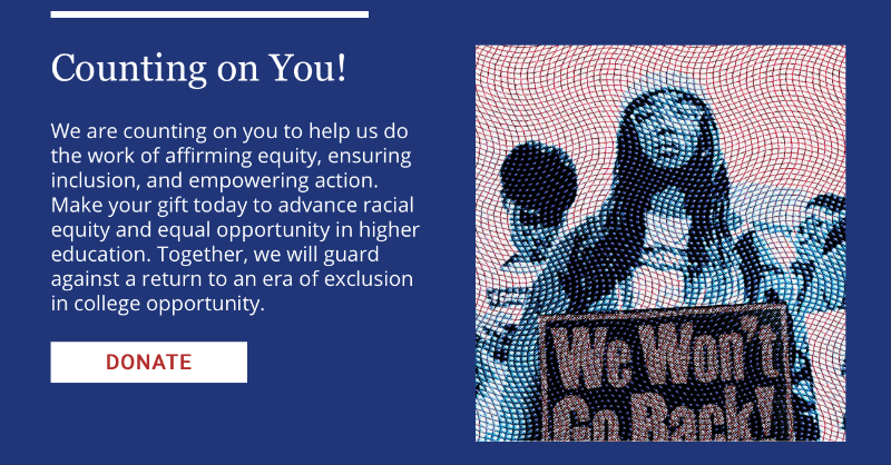 We are counting on you to help us do the work of affirming equity, ensuring inclusion, and empowering action. Make your gift today to advance racial equity and equal opportunity in higher education. secure.givelively.org/donate/campaig…