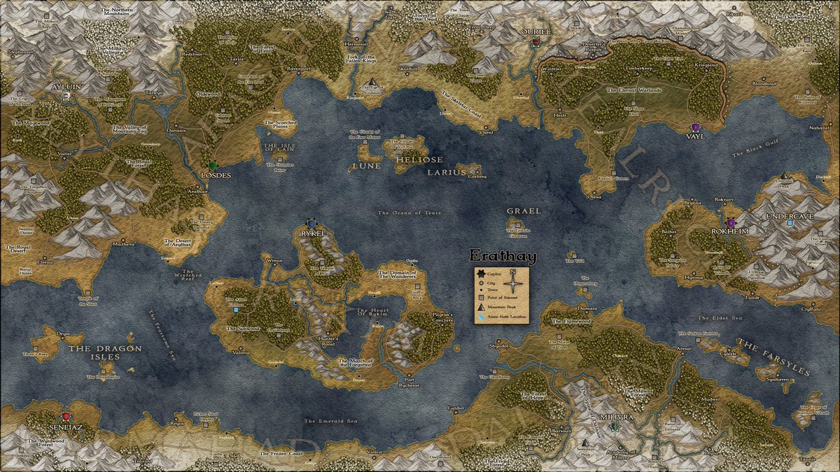Very excited for our 2nd Edition world map for Shattered Dawn! Want your own map in the same style? Follow the link! fiverr.com/s/Yawoaz

#ttrpg #rpg #dnd #map #fantasy #cartography #roleplaying #dungeonsanddragons