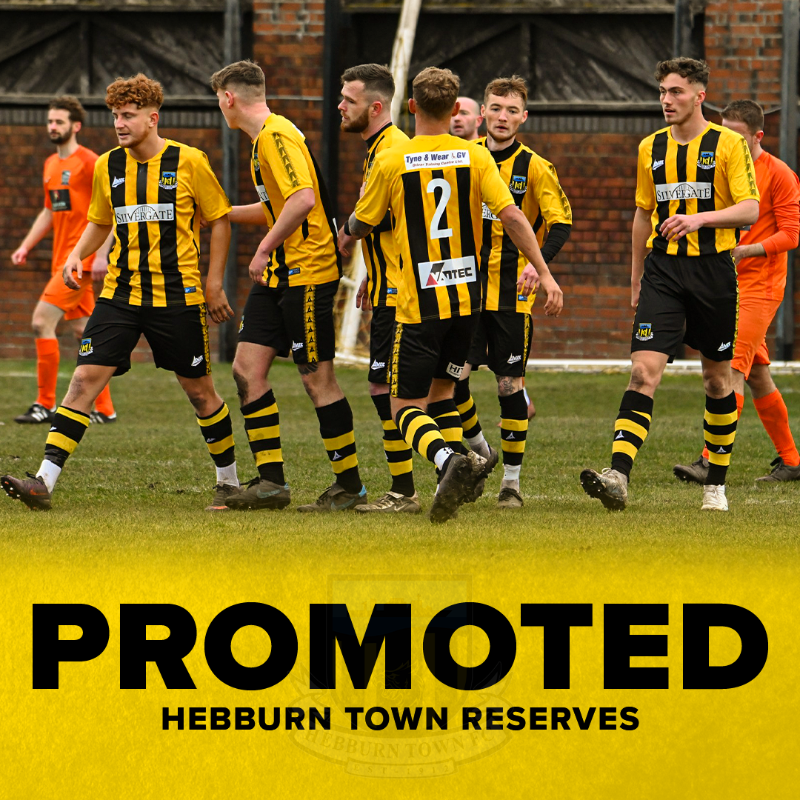 HebburnTown's tweet photo. 🆙 @TownU23s are promoted to the Northern Alliance Premier Division!

#Hornets 🐝