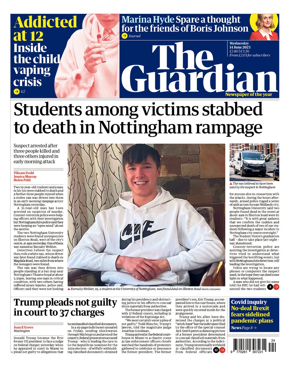 Tomorrows Papers Today on Twitter "Wednesday's Guardian Students