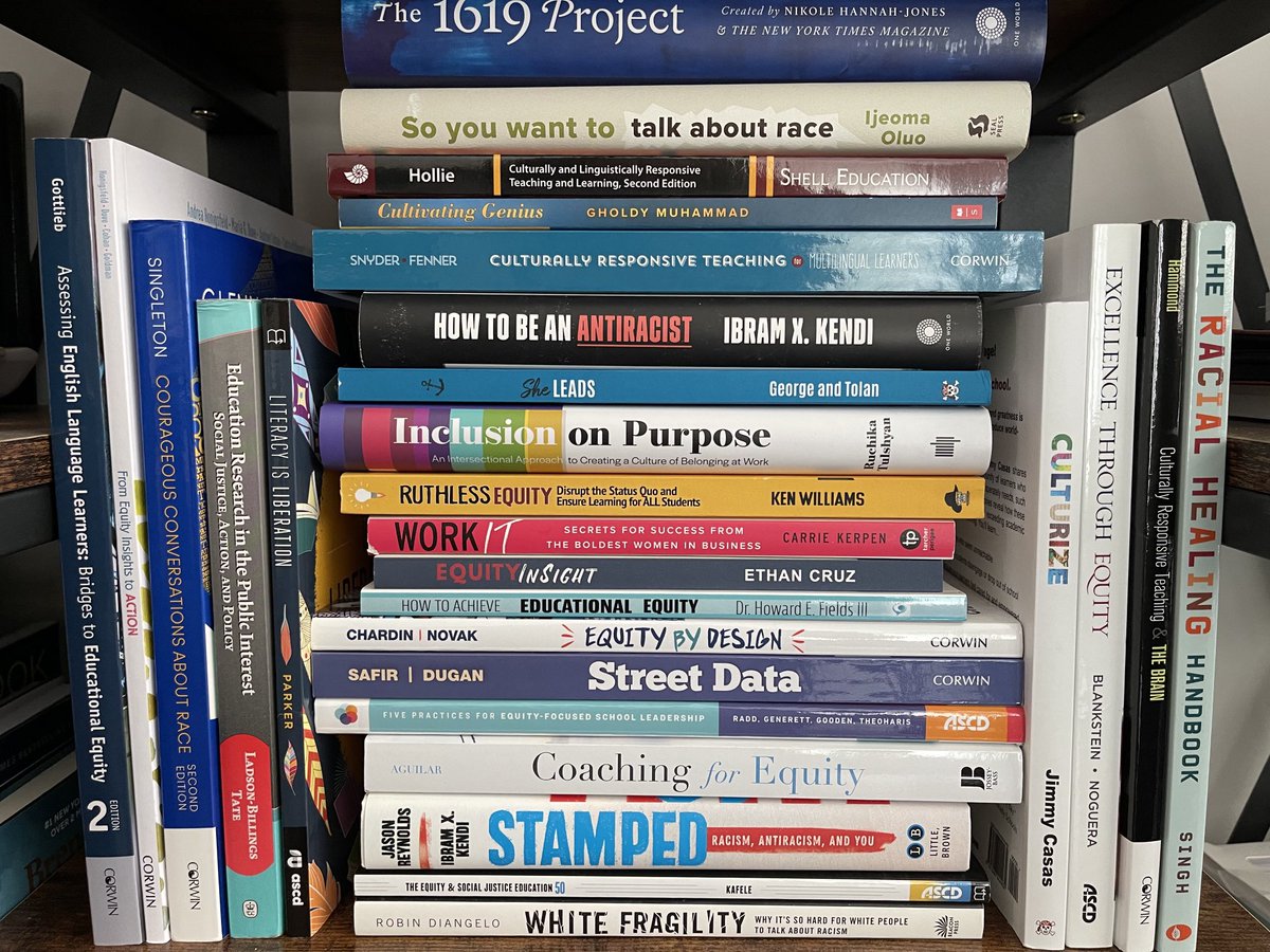 Most of my collection on #Equity 💖
Which ones am I missing?? 🤔
#EducationalEquity #EnglishLearners #MultilingualLearners #Diversity #Inclusion #CourageousLeadership