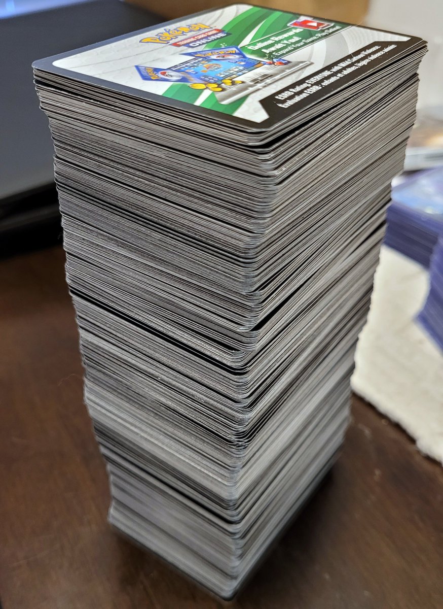 PokemonSeth's tweet image. How much should I list this lot of 600+ code cards for? It&apos;s mostly sword &amp;amp; shield era, some sun &amp;amp; moon, a tiny bit of xy and no scarlet &amp;amp; violet.
#pokemontcg #pokemontcgo