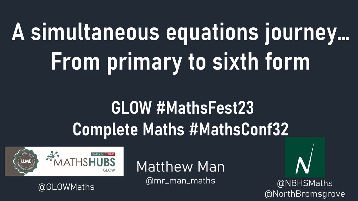 mr_man_maths's tweet photo. Looking forward to delivering this workshop for @GLOWMaths's #MathsFest23 this Thursday followed by @LaSalleEd's #MathsConf32 on Saturday 24th June.
There will be exam questions shared, discussions to be had, and comparisons between the KS2, KS3, KS4 and KS5 journey. https://t.co/kw7jD8wivR