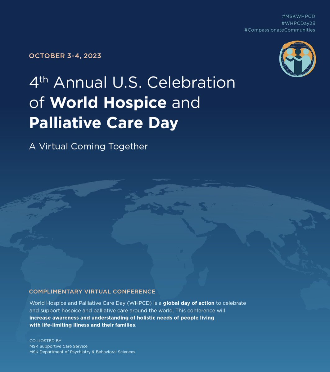 🎉Registration open for this FREE #PalliativeCare @MSKCancerCenter conference for all disciplines & friends🎇Faculty info coming soon🚨Share far & wide (If you are faculty you do not need to register.) Agenda available➡️mskcc.cloud-cme.com/course/courseo… @MSKCME @MSKLibrary @IAHPC @whpca