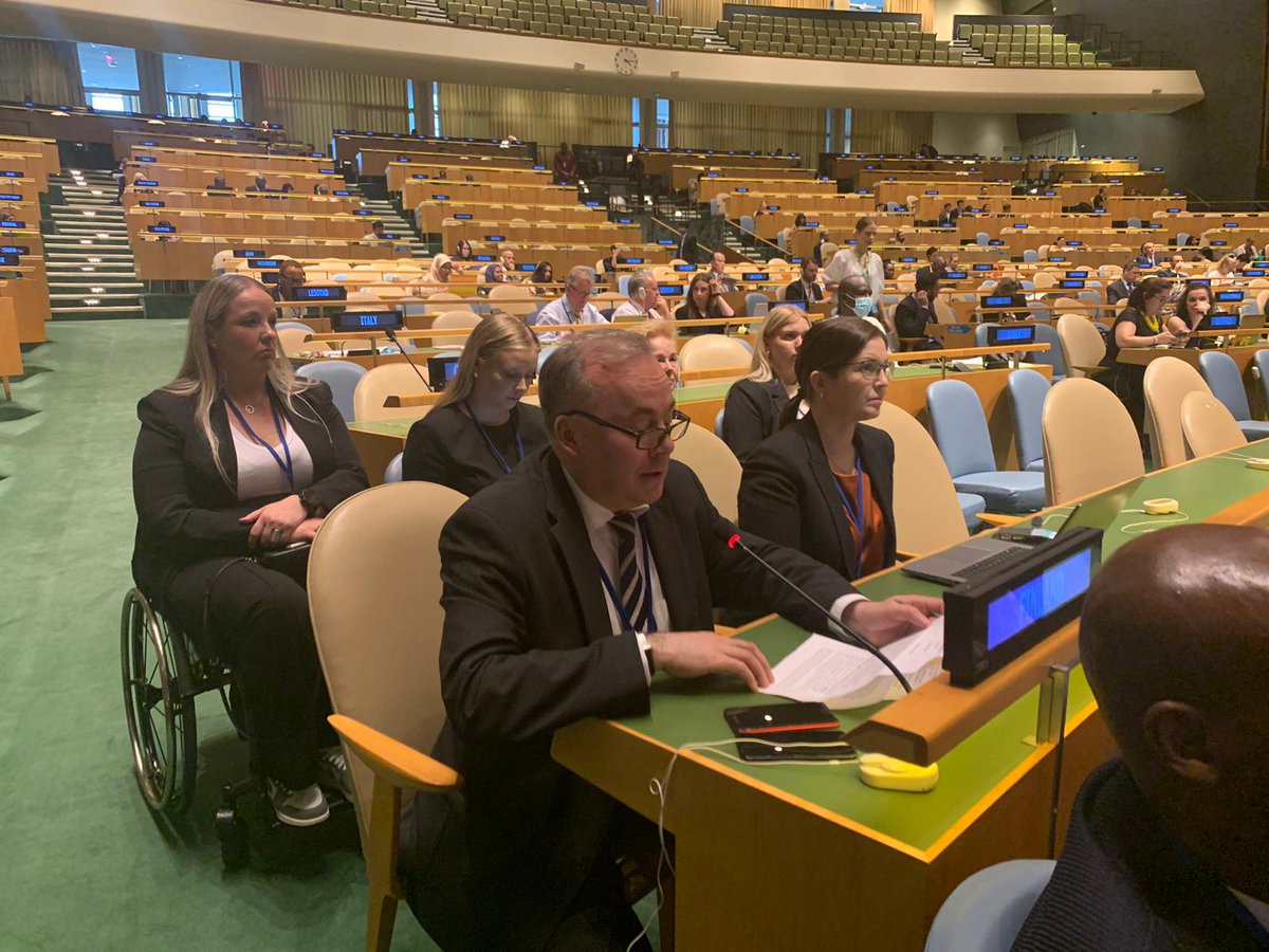 Finland is finalizing its report on the 2nd National Action Plan on the CRPD. According to a preliminary assessment, most measures have been partly implemented. 

Under-Secretary of State, Pekka Puustinen delivered 🇫🇮 National Statement at #COSP16.

🔗finlandabroad.fi/web/un/current…