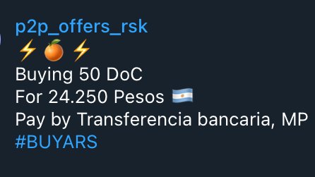 Cada día más opciones. 

#Bitcoin #DOC #P2P