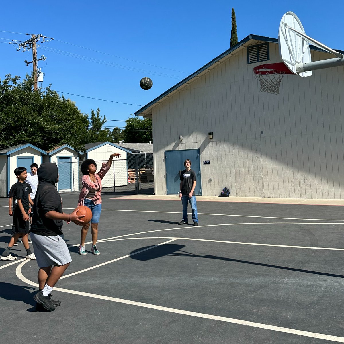 Vikings are enjoying some friendly competition in #SummerSchool! Students have been walking down to Porter Way to play basketball for their #PhysicalEducation. This morning's Knockout game was a great one! #VikingPride