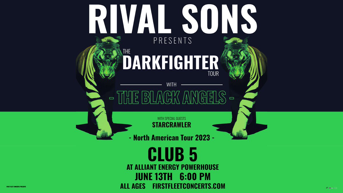 Don't miss <a href="/rivalsons/">Rival Sons</a> tonight at Club 5 at the Alliant Energy PowerHouse. Show starts at 7pm. Get tickets at the door or now at bit.ly/434OrMT