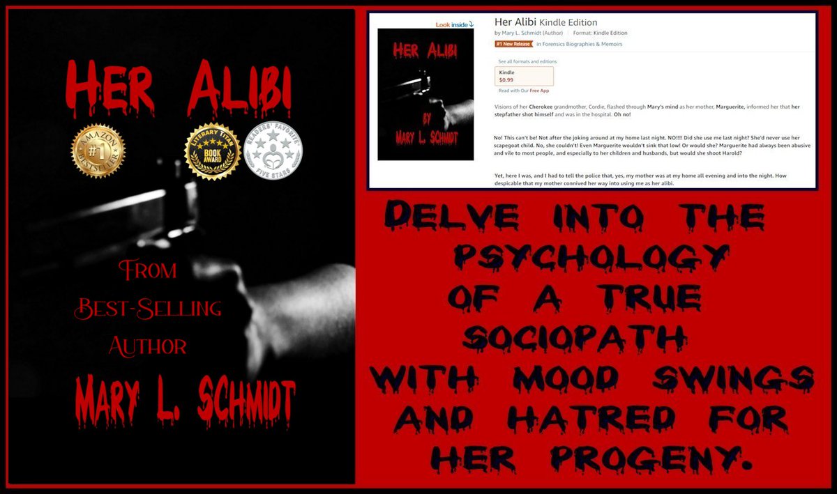 "Her Alibi is a harrowing account of a mentally and physically abusive mother and the horrifying lengths to which she harmed her children and others around her." 
 
get it now  amazon.com/dp/B0BCQ54H44
pls RT 
#iartg 
#asmsg 
#bookboost