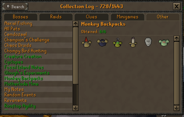 RainforestRS's tweet photo. Monkey backpacks done #OSRS https://t.co/oMR6xwAboX
