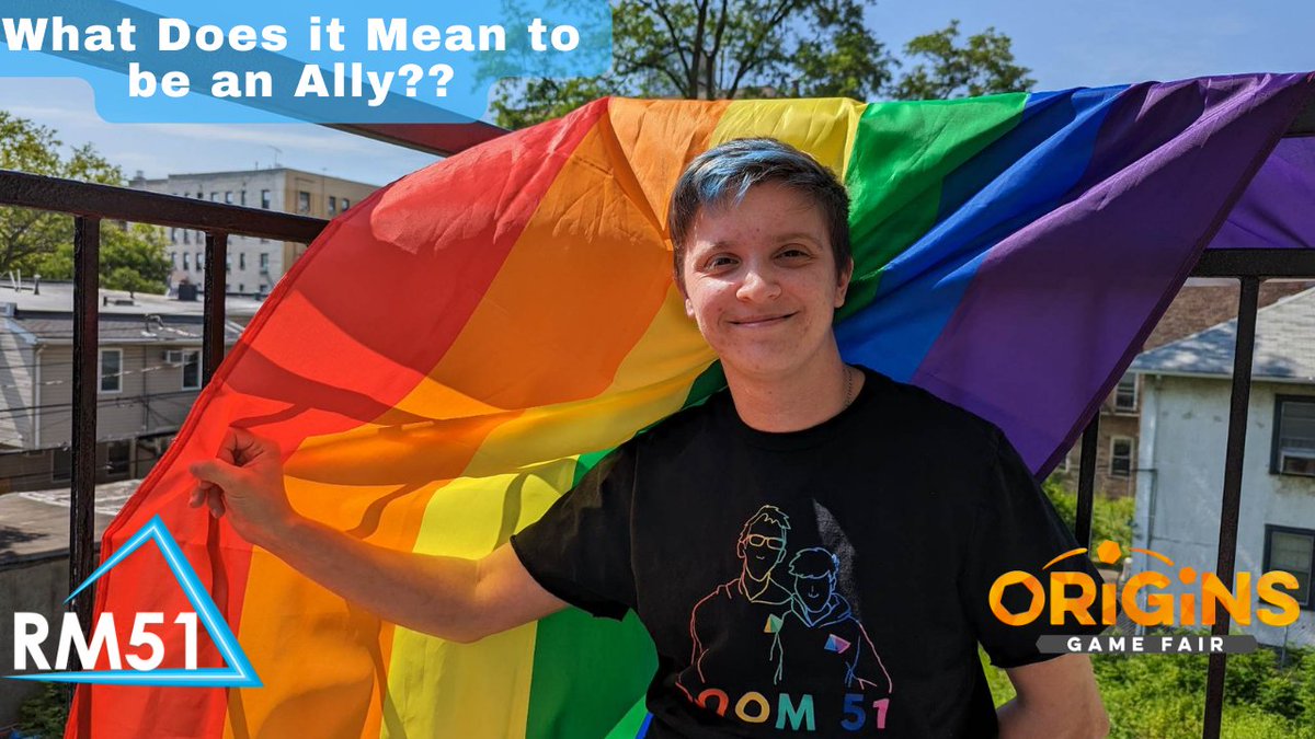 thisisroom51's tweet photo. 📢Room 51 presents Allyship 101- What Does it Mean to be an Ally? This is a panel for Pre-Origins @originsgames thanks to @boardgameedu007!!🏳️‍🌈  We're joined by an awesome cast of people! We've got @CrystalDax @Panda8ngel and @RuelGaviola Check it out here: https://t.co/7QXS6tzc9Q https://t.co/JnGQZ6rWTk