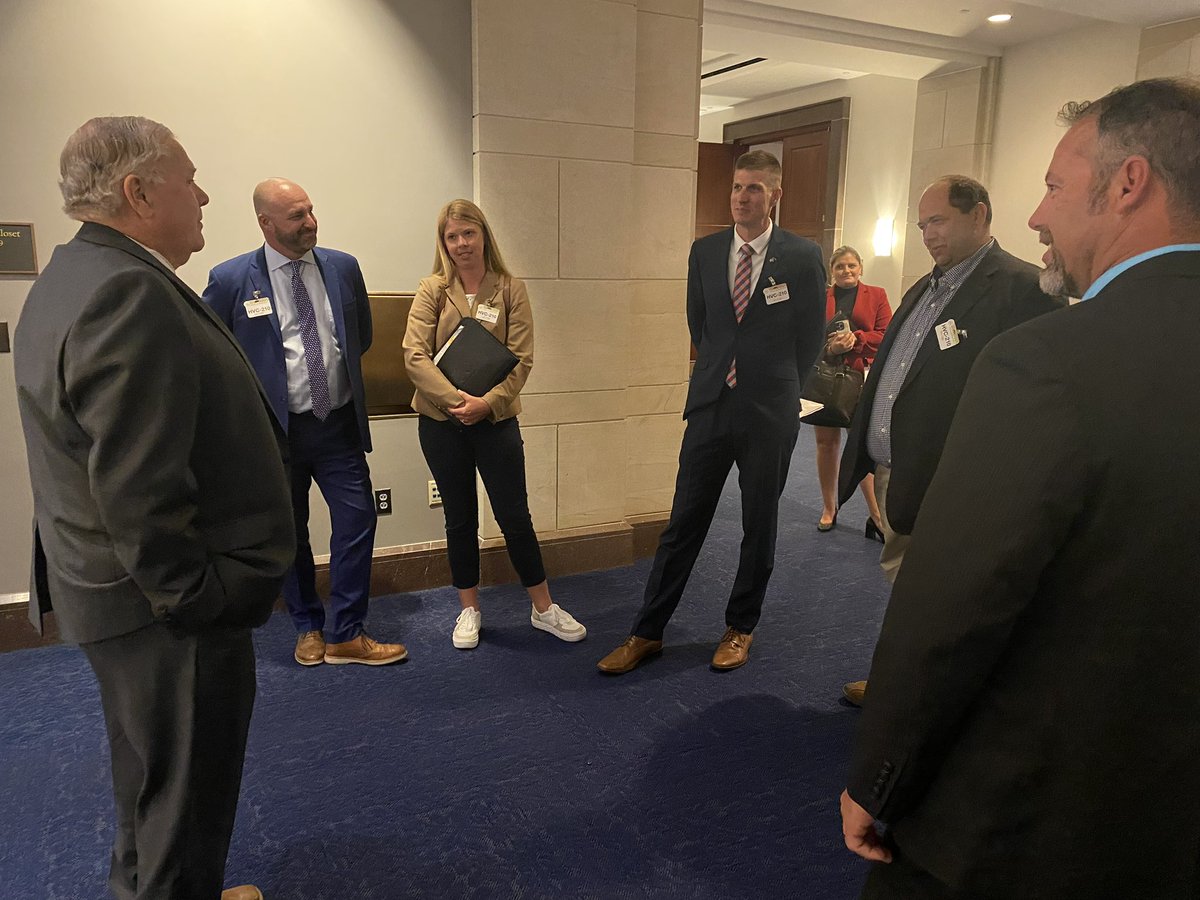 INFarmBureau's tweet photo. This afternoon, INFB members visited Capitol Hill and met with members of Indiana’s congressional delegation. They were briefed this morning by AFBF staff and discussed many issues including the farm bill, input costs and more. https://t.co/bhBcoAGj0o