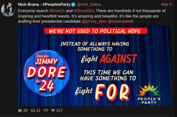 dalatindiva's tweet photo. So again - the party that is not a party, running a candidate that can't get ballot access - now has West running after the lucrative "war rally"
(A post by Brana excited about the #Dore2024) https://t.co/dPARSKJ36d