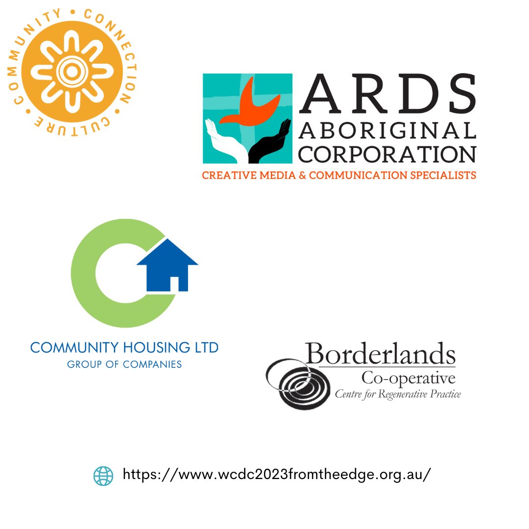 Reminder!
Registrations have now closed for the World Community Development Conference 2023!

Thank you to our partners!
@AuCommunityWork, @communityfirstd, @jederinstitute, Catalyse, ARDS, @chlgroup & Borderlands Co-Op.

#WCDC2023 #CommunityDevelopment #FromTheEdge #IACD #Darwin