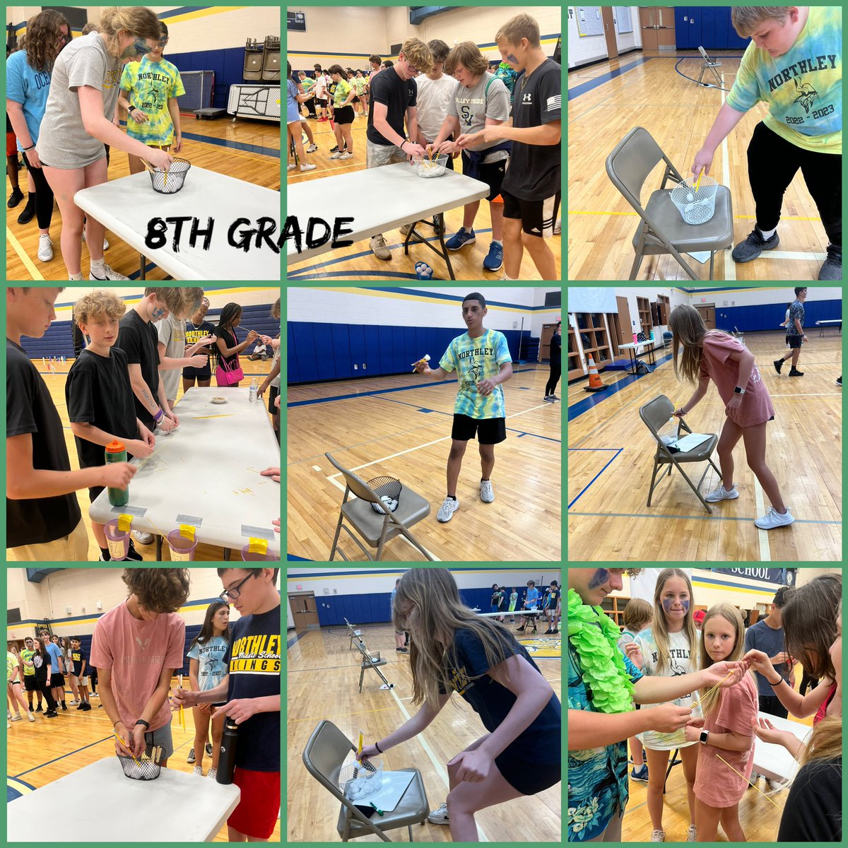 6th and 8th Grade had a great time during our Field Day Minute to Win It games! 💙😁🍪💛<a href="/NMSViking/">Mr. Buterbaugh NMS</a>