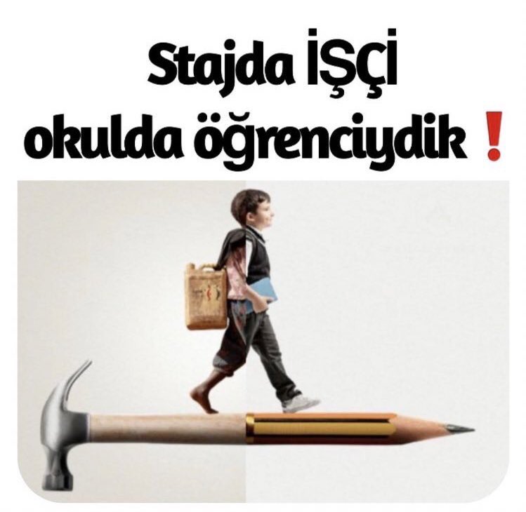 Staj ve Çıraklık fiili çalışmadır.
#3308YasaMağduruHakBekliyor