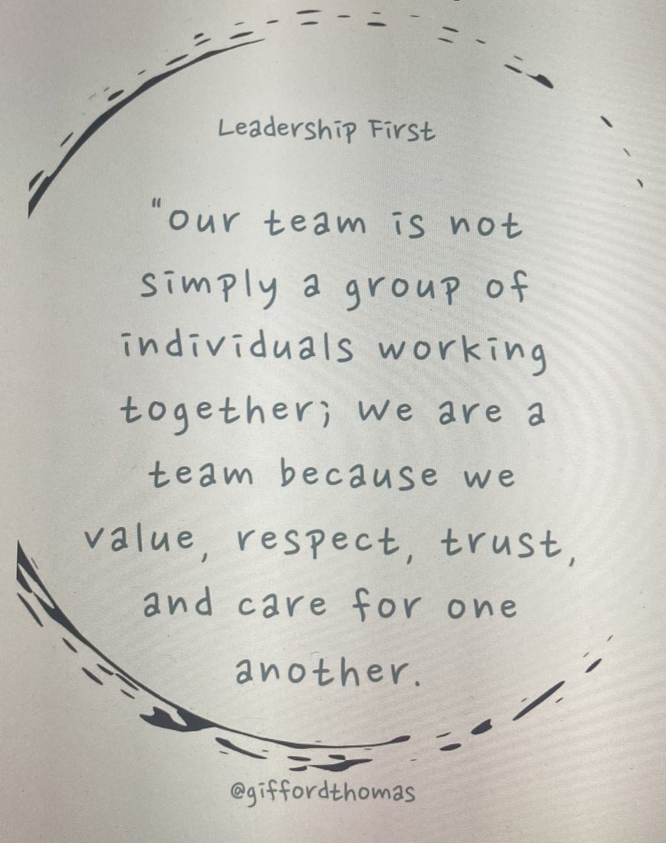 This… #LeadershipFirst #Teamwork #Respect #Trust #CareForOneAnother #TeamSFHIPC