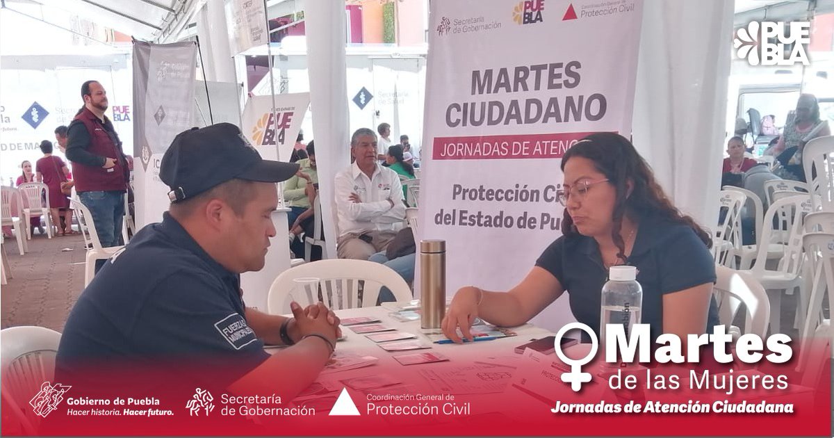 PCGobPue's tweet image. Este #MartesDeLasMujeres en Chignahuapan se brinda información sobre lineamientos y requisitos para obtener registro como tercer acreditado en materia de #ProtecciónCivil en el Estado.
También se realizó entrega de material didáctico a #CONAFE para sesión de primera infancia.