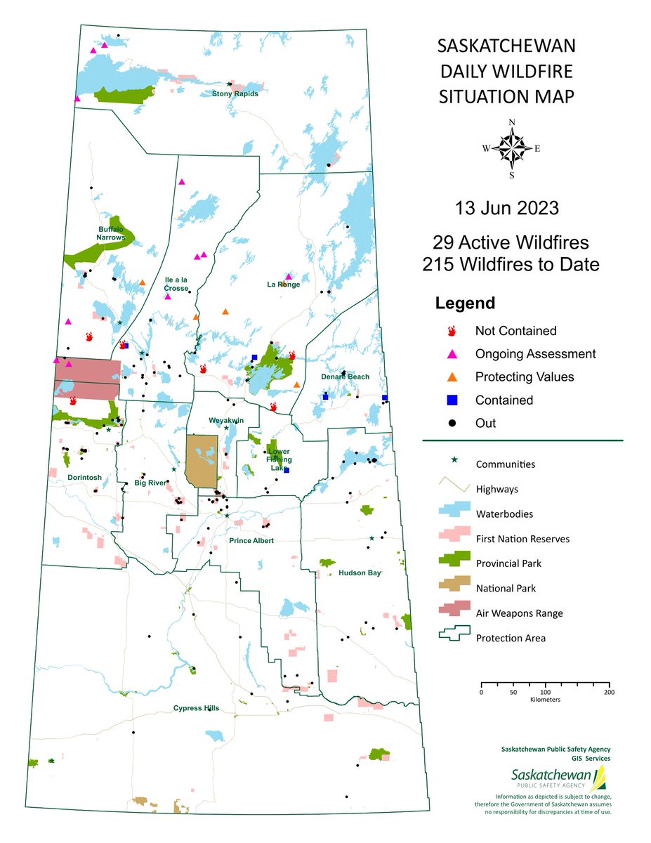 SaskWildfire's tweet photo. Fires to Date

Update Detected: 13 Jun 2023 03:34 PM CST

More info at: https://t.co/zOnT69Wc7K

#sk #wildfire #skwildfire #skfires https://t.co/JBmIYMukZ2