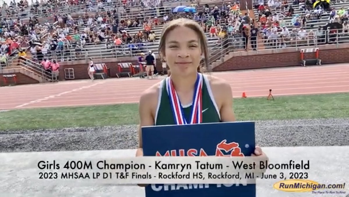 Interview: Kamryn Tatum, West Bloomfield at 2023 MHSAA LP Division 1 Tra... youtu.be/jED8qD2vjvk
#LakerNation⚓️🐊 
@runmichigan @tatum_kamryn 
@wbloomfieldschl @therealepap @ericpaceWBHS @ZHilbs @wbhslakernation @WBHSSportsMed