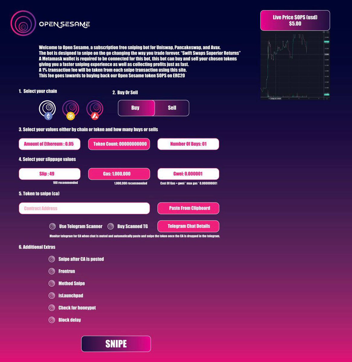 Sleek. Swift swaps, Superior returns. $OPS