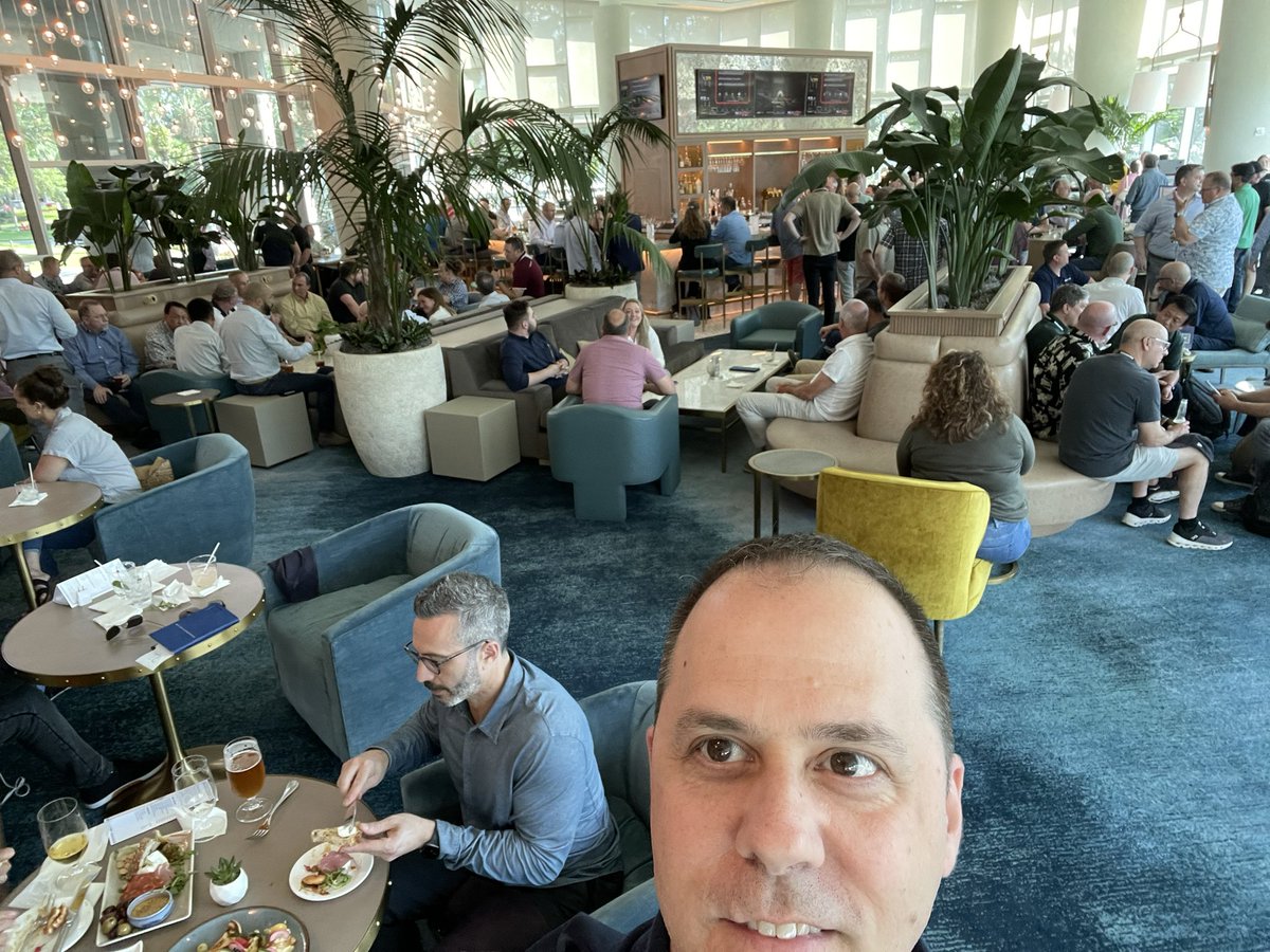 YourAVPro's tweet photo. #InfoComm23 live at Rocks in the Hyatt. 
Be here or be square. https://t.co/6FTUdEnrp3