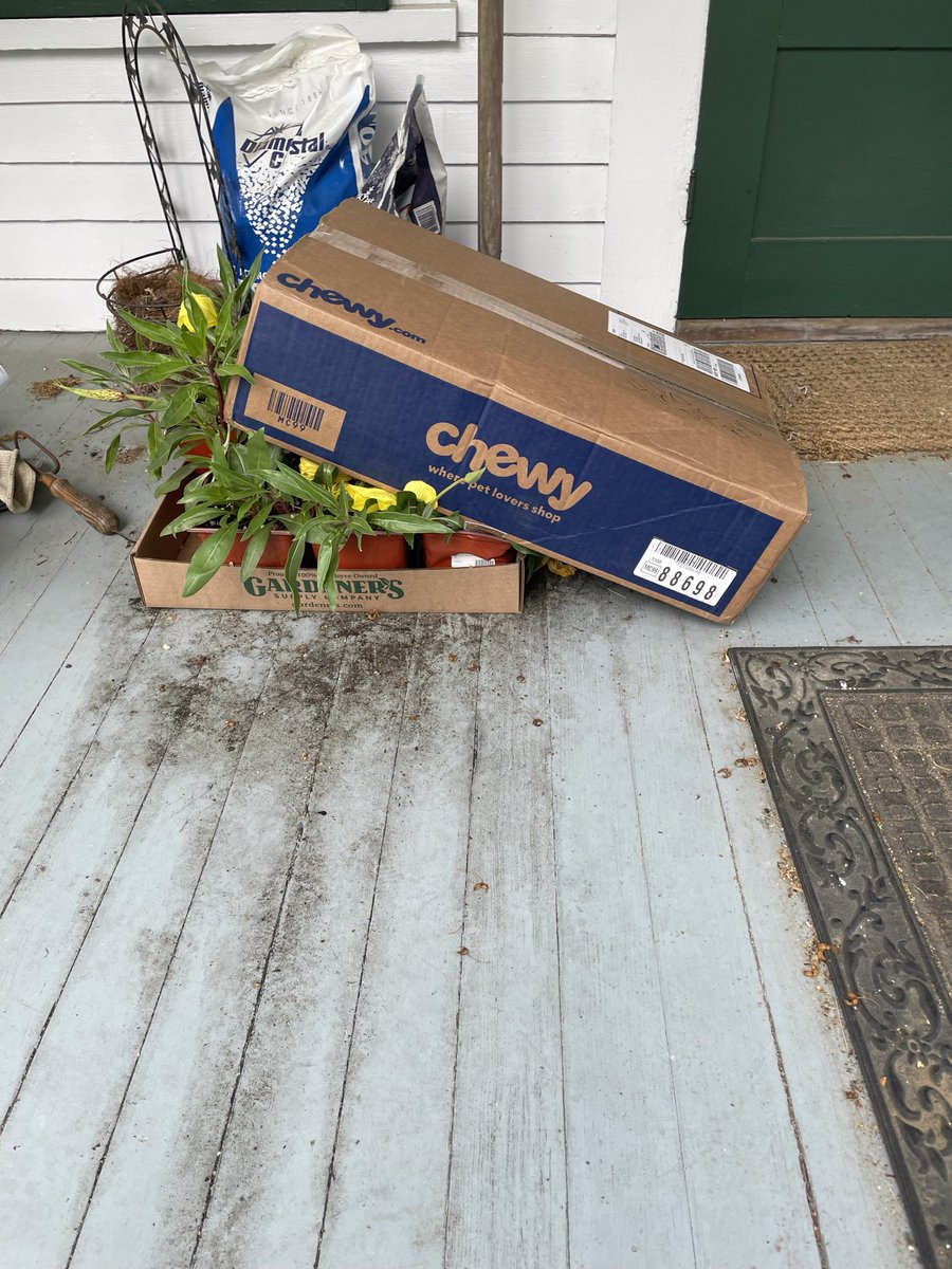 editrx's tweet photo. @FedEx @FedExPolicy @FedExHelp 2 photos: #1 the driver balanced a 75lb box above $250 of mature plants, #2 the box crushed plants &amp; pots. I am dying of Moyamoya Disease. I wanted 1 last summer of flowers. FEDEX - MAKE GOOD ON THIS. YOU WILL BUY NEW PLANTS, SHIP THEM. 1ST WARNING. https://t.co/Y0s1grMZCs