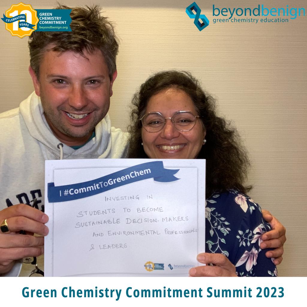 A fun moment with @GlennAdamHurst at the 10 yr celebration of @beyondbenign Green Chemistry Summit. What an honour to meet #greenchemistry champions and stalwarts at the #gcande conference in California. @ACSGCI @ChemMouse @DavidALaviska @MooresResearch