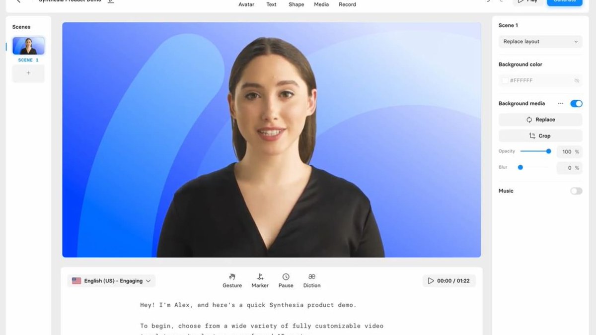 Congrats to Synthesia! Artificial intelligence-based #avatar generation platform gets a $1B valuation after $90M raised from Nvidia. #AI #Tech