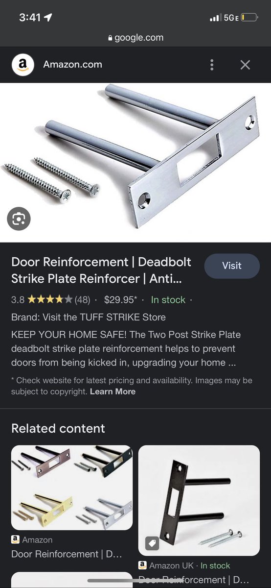 ACA1993's tweet photo. @_BeautyByLMarie Check the latch on your door. Reinforce it with a kick plate. If that is not an option, at least remove the screws and add longer ones. Please let me know if you have Q’s! https://t.co/xnYMWRvPX9