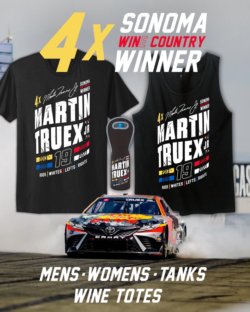 Get your @RaceSonoma wins shirts right here. 👇 shopmartintruexjr.com/collections/20…