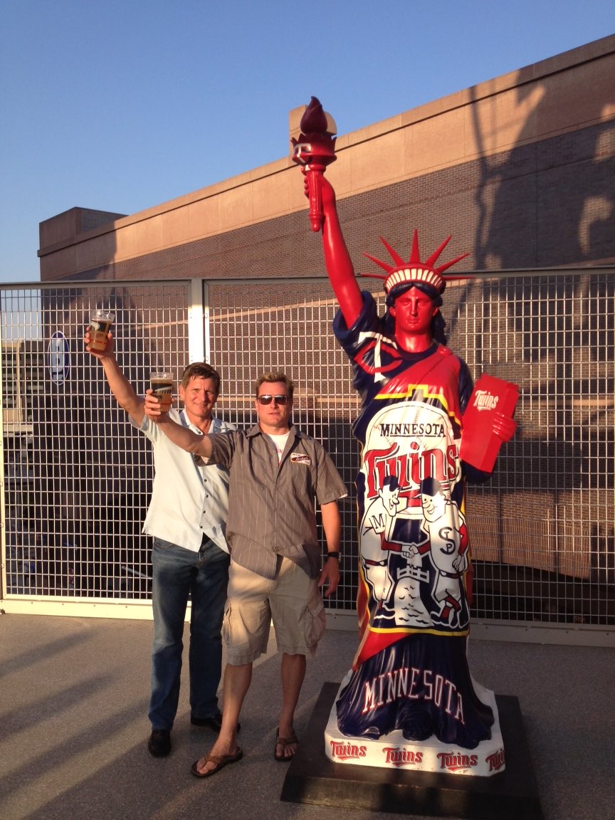JohnLeinie's tweet photo. On this date back in 2012 with ⁦@DickLeinie⁩ ⁦@Twins⁩ game at Target Field. https://t.co/7QAopKzq9D