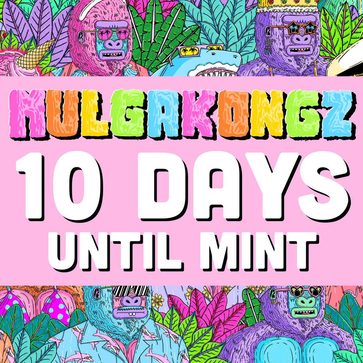 MulgaKongzNFT's tweet photo. 🏝️☀️🐵

10 days left until Cardano summer begins!!

#MulgaKongz #CNFT #CNFTCommunity #NFT #NFTCommunity #Cardano #ADA https://t.co/ef9vYiClAF