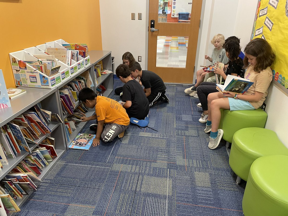 Stocking up on books to bring home for summer vacation! ☀️ 📖😎🏖️ <a href="/GoodnowSchool/">Goodnow Brothers Elementary School</a>