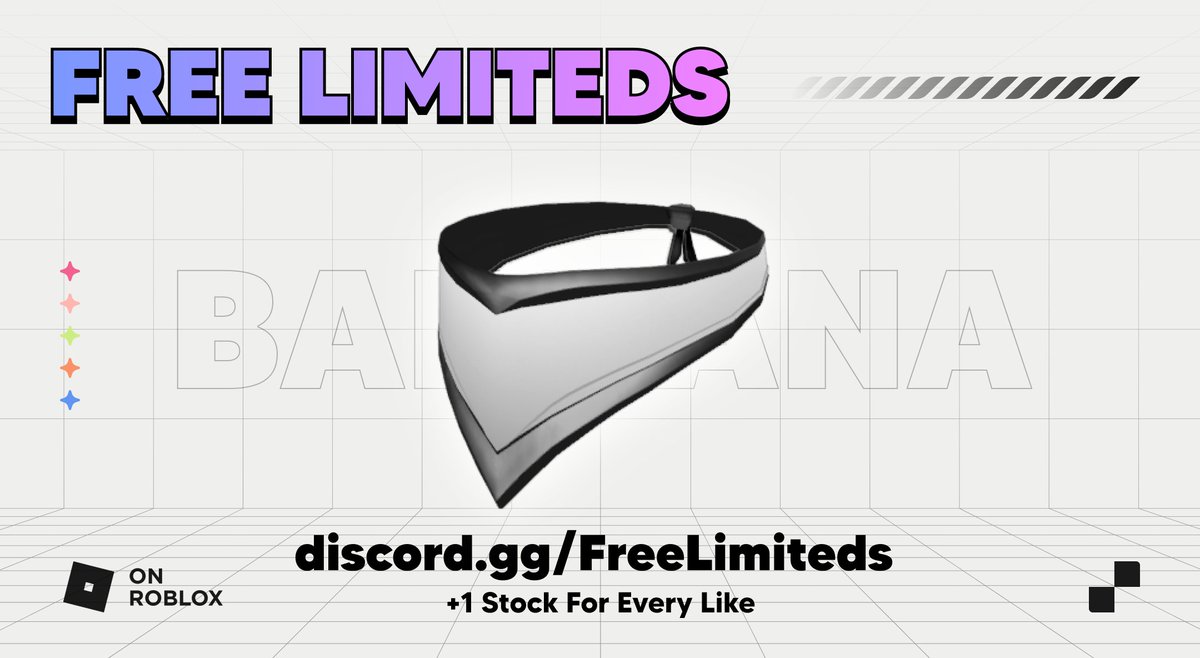 📅 Friday 6/16/23
🚀 FREE
🔔 Only Notified
discord.gg/FreeLimiteds

📈 + 1 Stock for every Like
#Roblox #RobloxDev #RobloxUGC