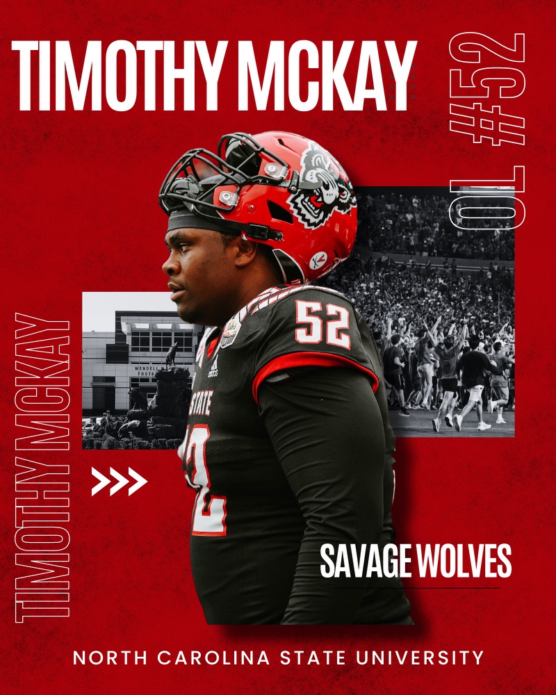 This guy right here is set for a huge year. Tim McKay is a super representative of NC State and so happy to have him as a member of the SAVAGE Wolves!

<a href="/timothyjmckay/">Tim McKay</a>🔴<a href="/Coach2J/">Coach Garett Tujague</a>🔴<a href="/StateCoachD/">Dave Doeren</a>