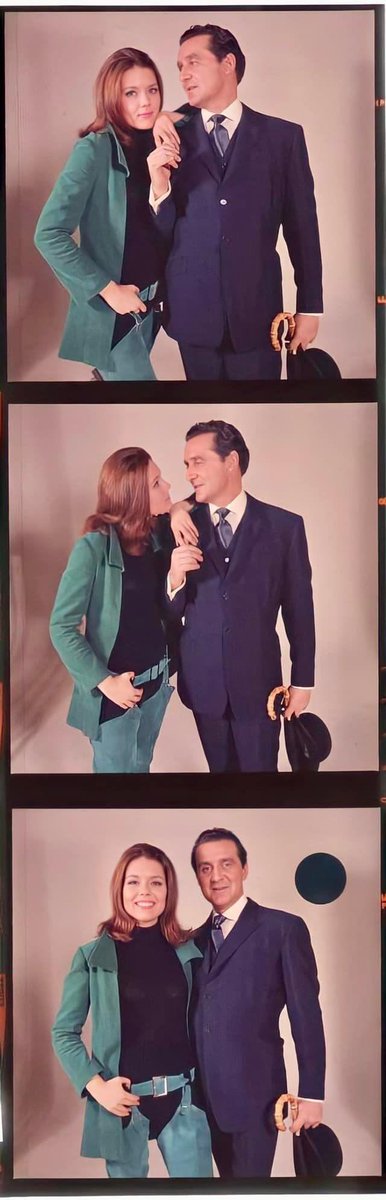 Rare photos from a photo shoot to promote The Avengers in the USA which eventually graced the cover of TV Guide #TheAvengers #PatrickMacnee #DianaRigg #JohnSteed #EmnaPeel #TVGuide