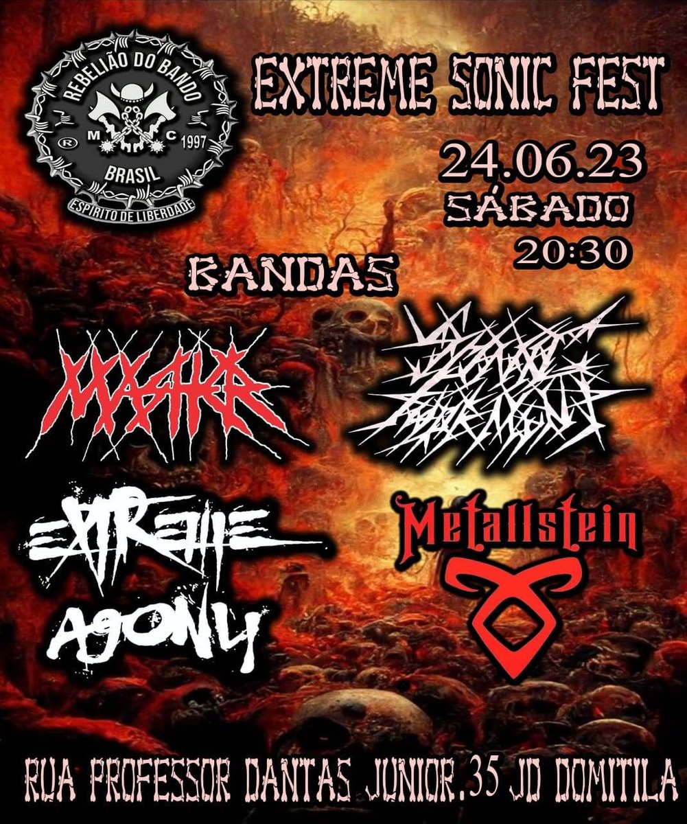 maquinaprofanaf's tweet photo. #MaquinaProfanaFest: METALLSTEIN- Presença confirmada no ‘Extreme Sonic Fest’
Inscreva-se No #Blog, Compartilhe. Apoie o #Underground Seu Apoio é Muito #Importante👇🤘🎧
https://t.co/2yeC2X5pUd
#Metallstein #ThrashMetal #Metal #ExtremeSonicFest https://t.co/3mQj9ZUOnZ